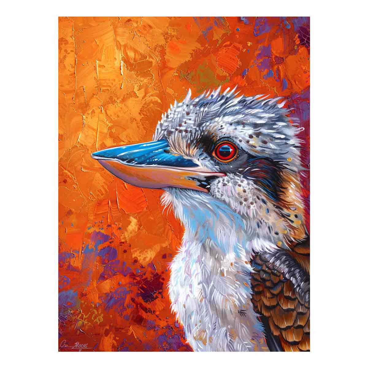 Kookaburra  Canvas Painting Art Print-0