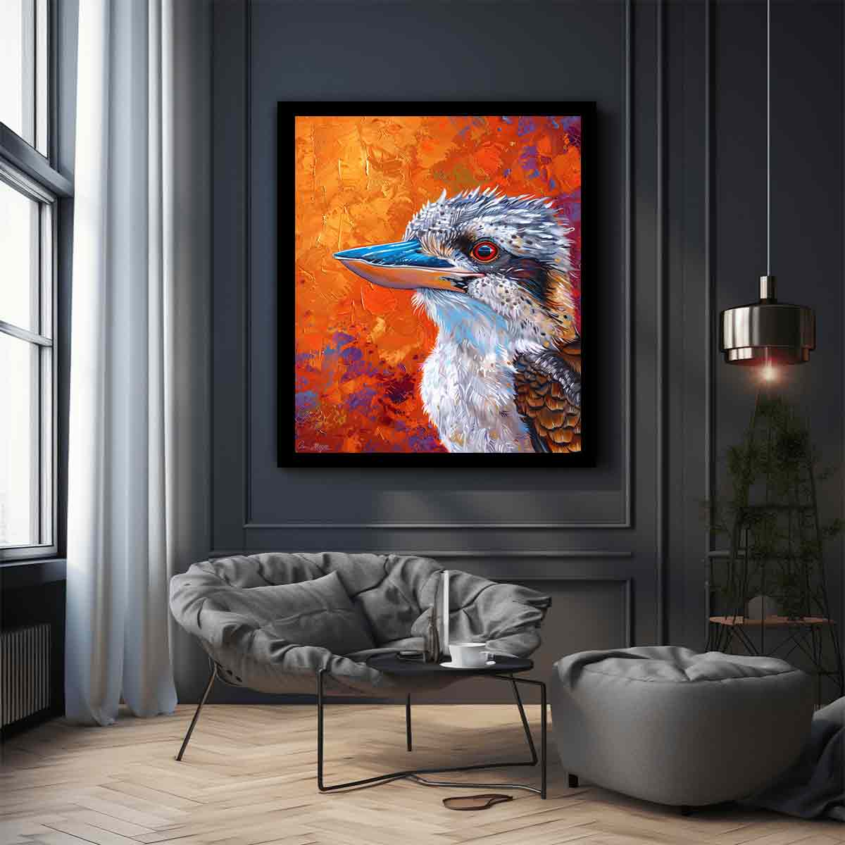 Kookaburra  Canvas Painting Art Print-2