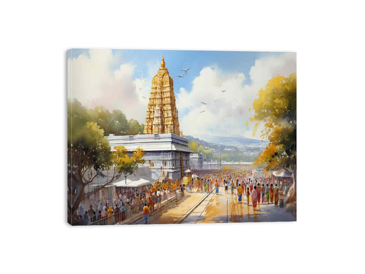 Tirupati Balaji Temple Canvas Art Print-3