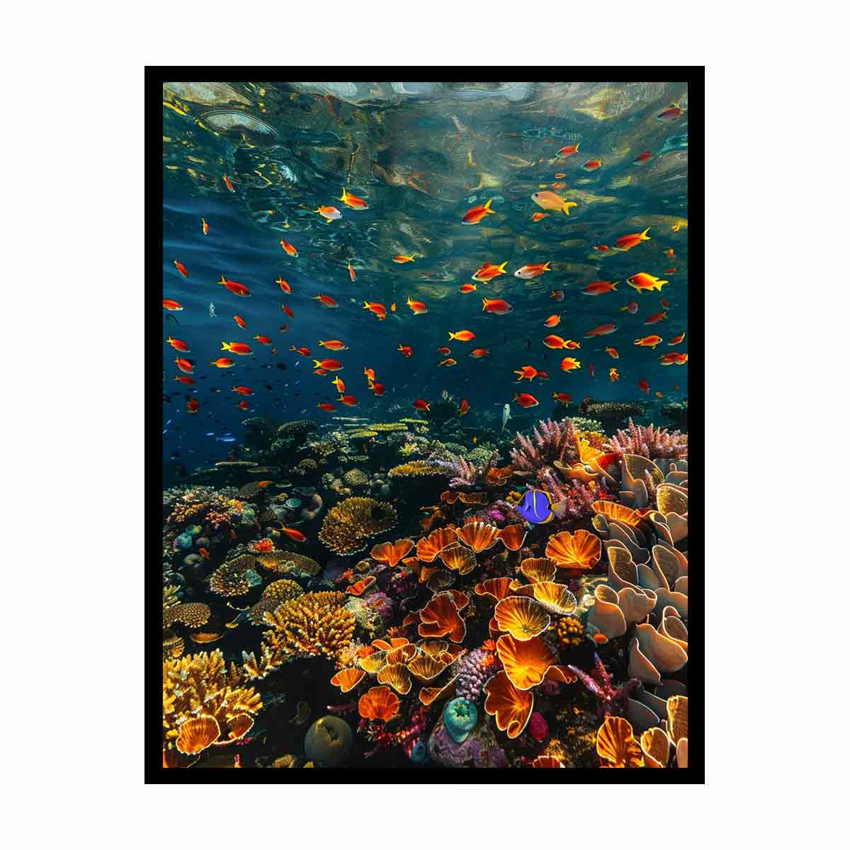 Underwater Canvas Painting Art Print-4