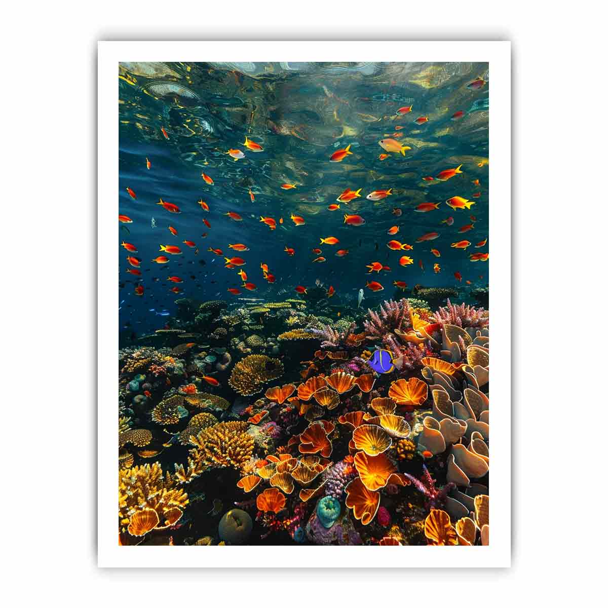 Underwater Canvas Painting Art Print-8