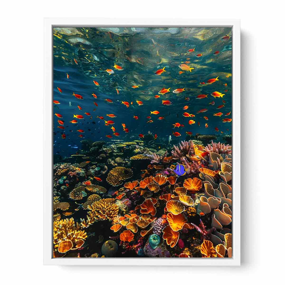 Underwater Canvas Painting Art Print-5