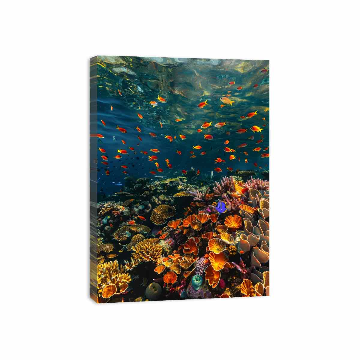 Underwater Canvas Painting Art Print-3