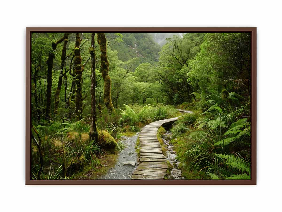 Morning  Forest Track  Canvas Art Print-6