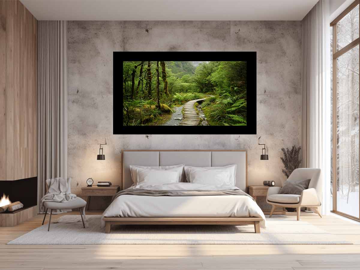 Morning  Forest Track  Canvas Art Print-1