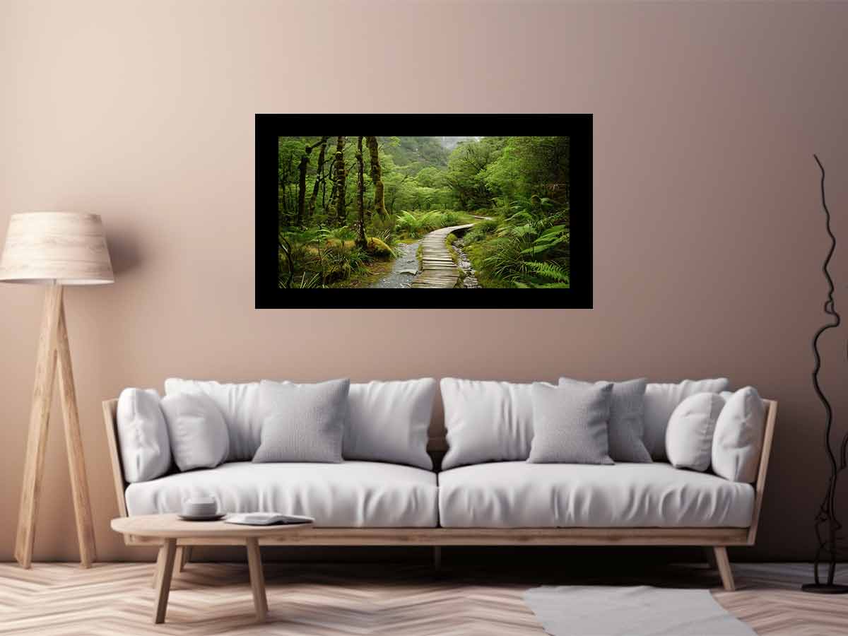 Morning  Forest Track  Canvas Art Print-2