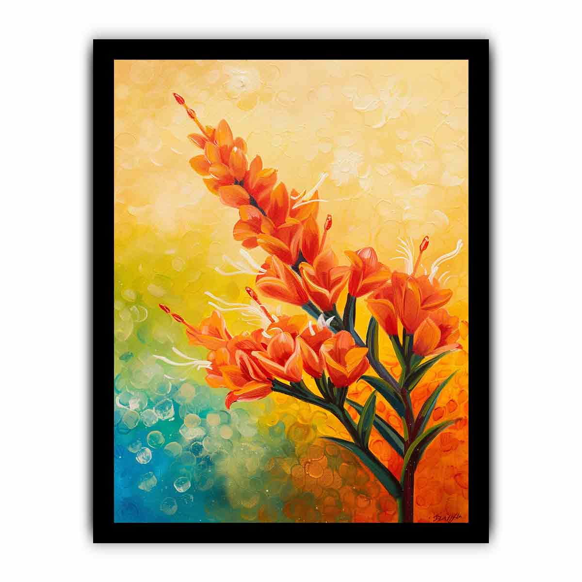 Kangaroo Paw Flower Canvas Painting-7