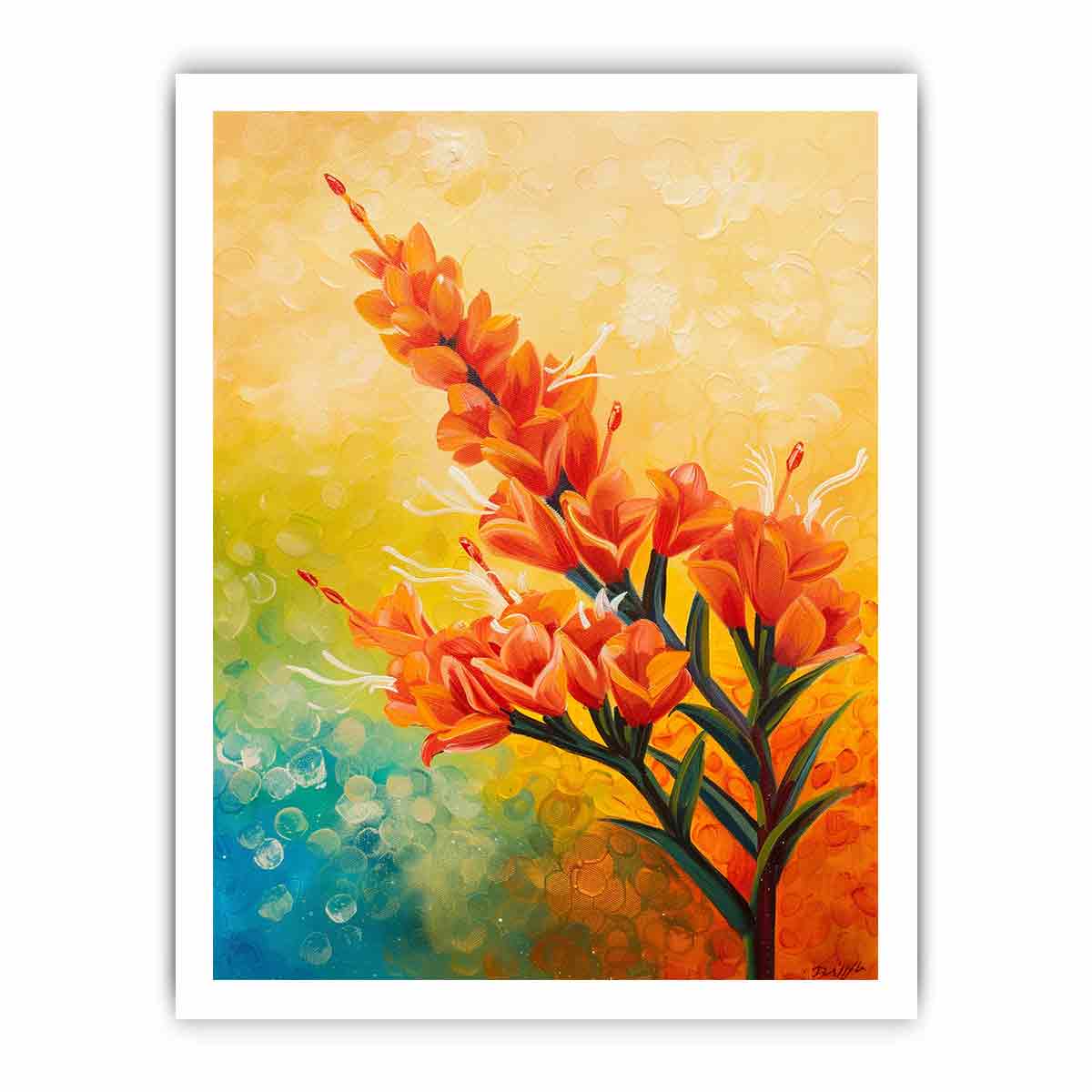 Kangaroo Paw Flower Canvas Painting-8