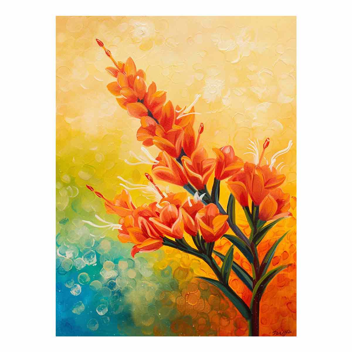 Kangaroo Paw Flower Canvas Painting-0