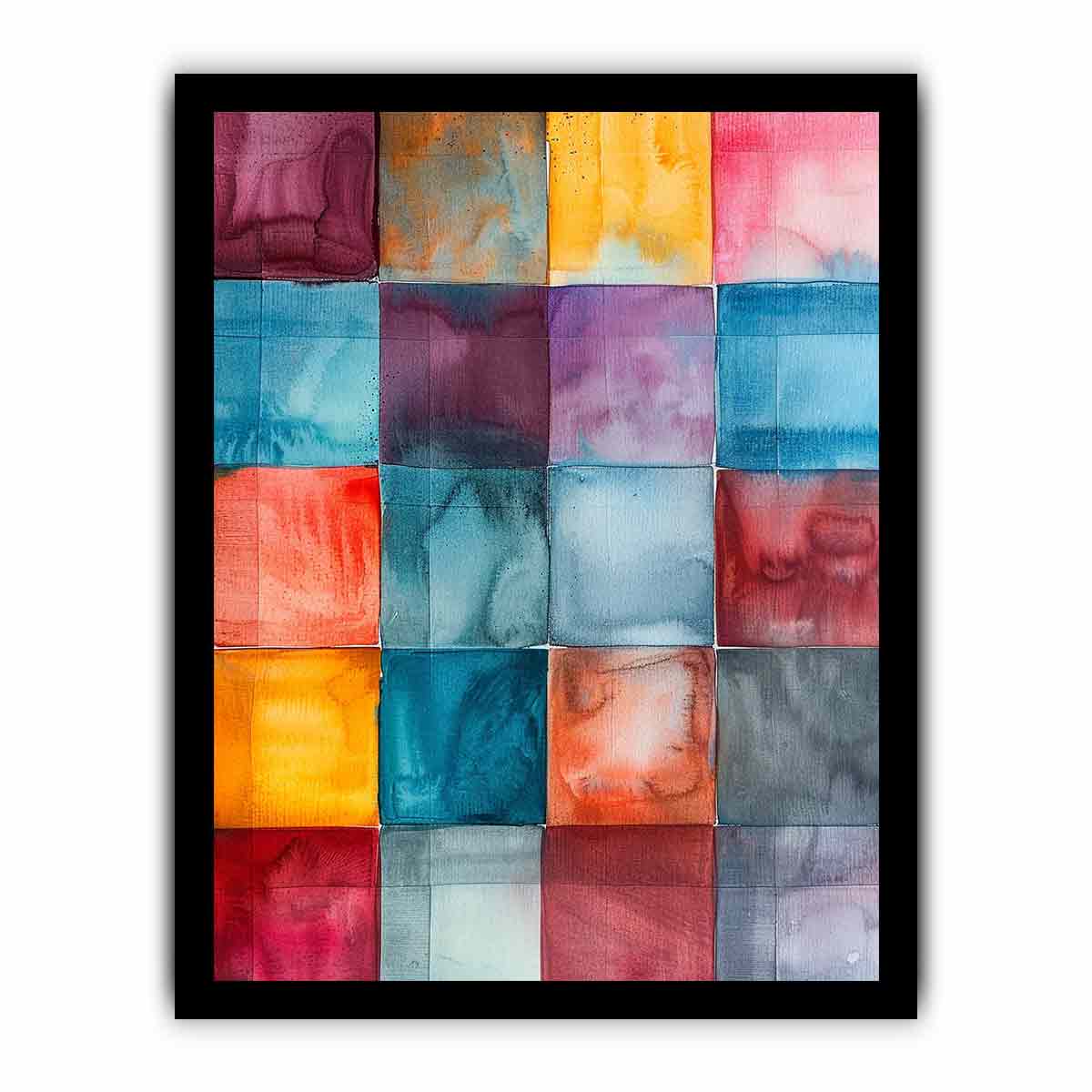 Abstract Squares Canvas Painting Artwork-6