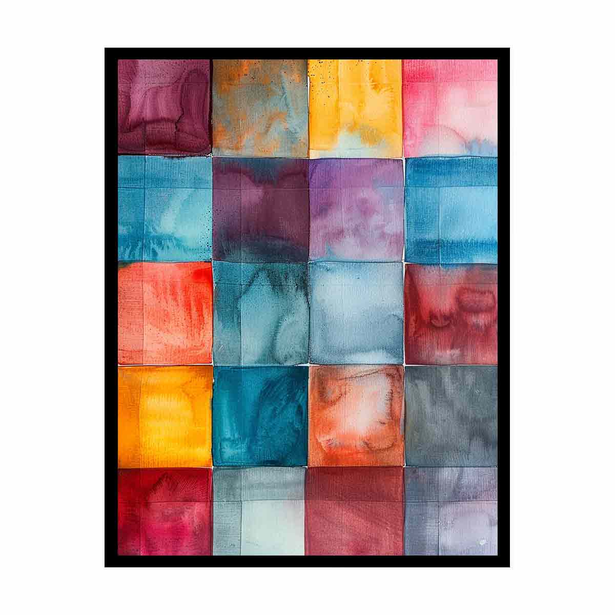 Abstract Squares Canvas Painting Artwork-3