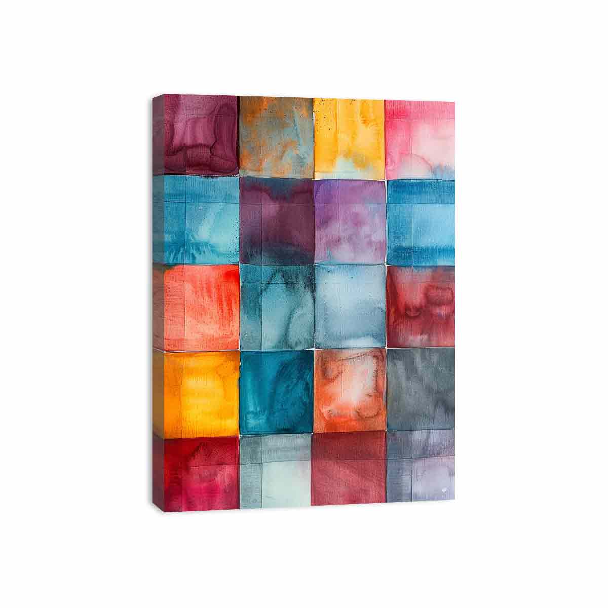 Abstract Squares Canvas Painting Artwork-2