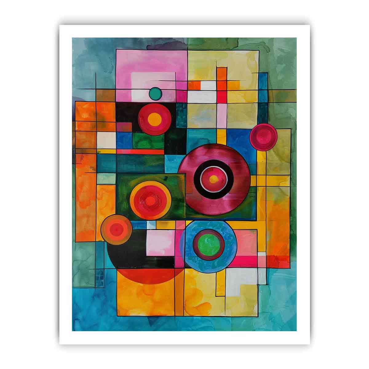 Geometric  Modern Art  Canvas Art Print-8