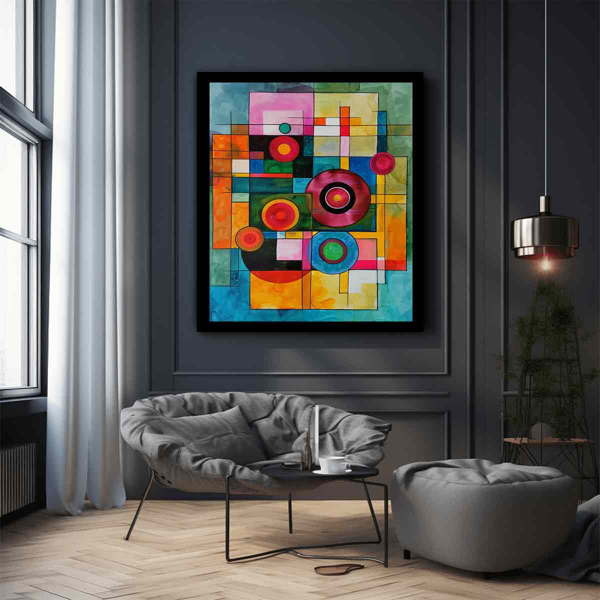 Geometric  Modern Art  Canvas Art Print-2