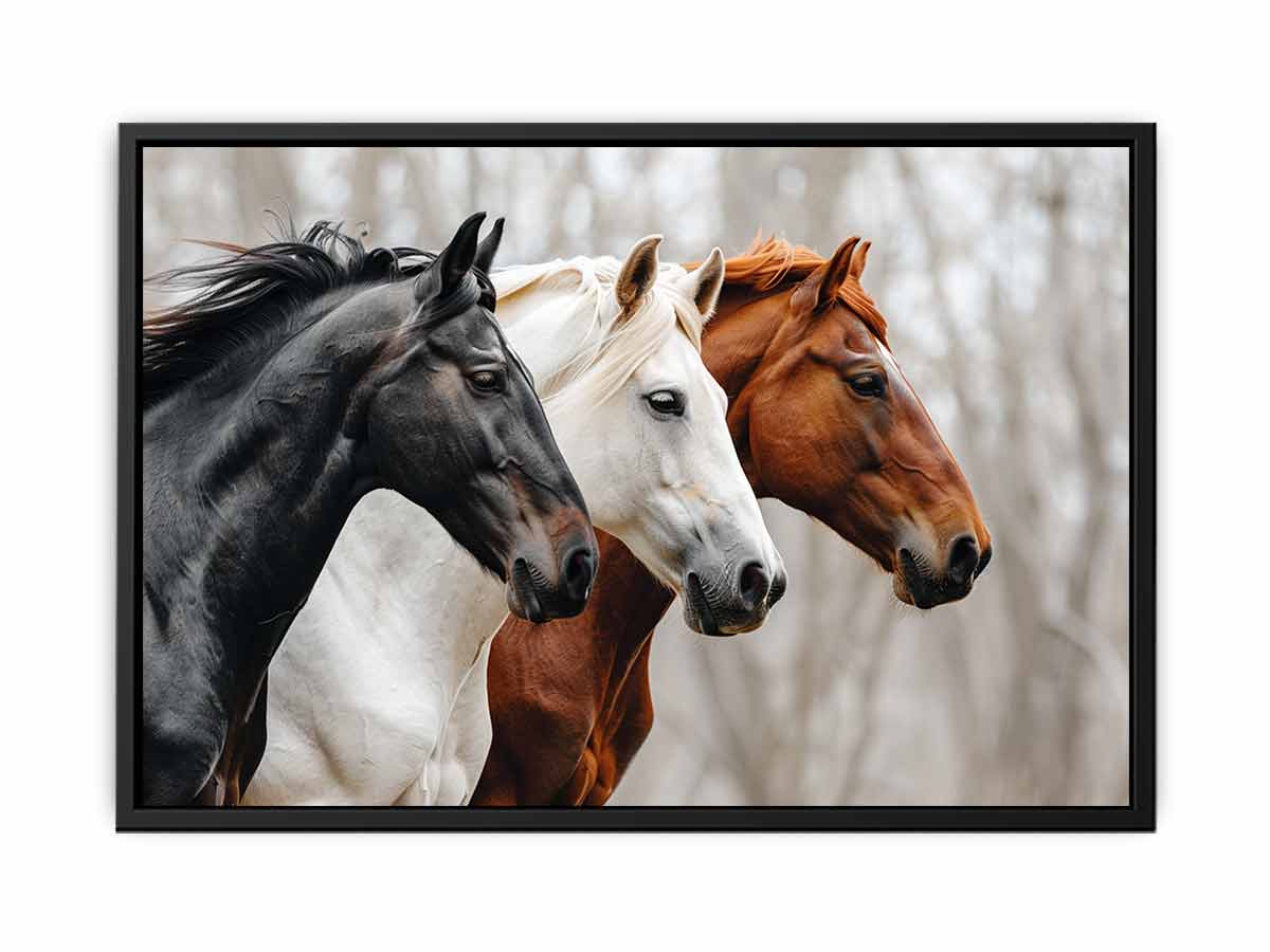 Three Horses Canvas Painting Artwork-4