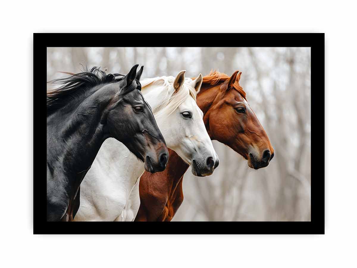 Three Horses Canvas Painting Artwork-7