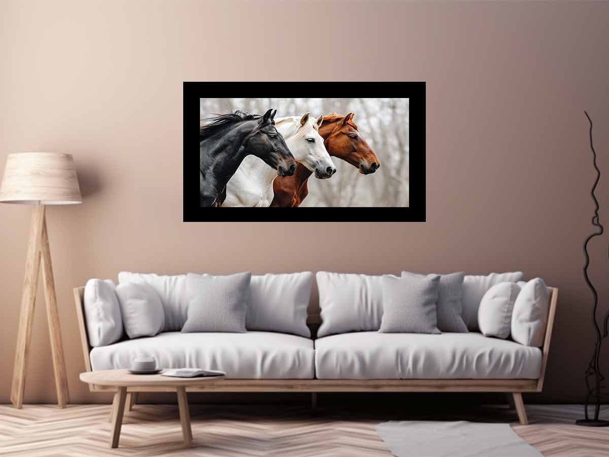 Three Horses Canvas Painting Artwork-2