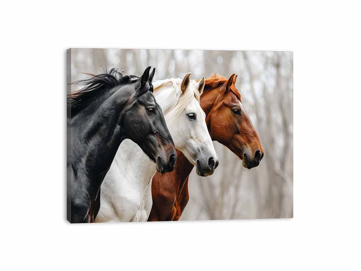 Three Horses Canvas Painting Artwork-3