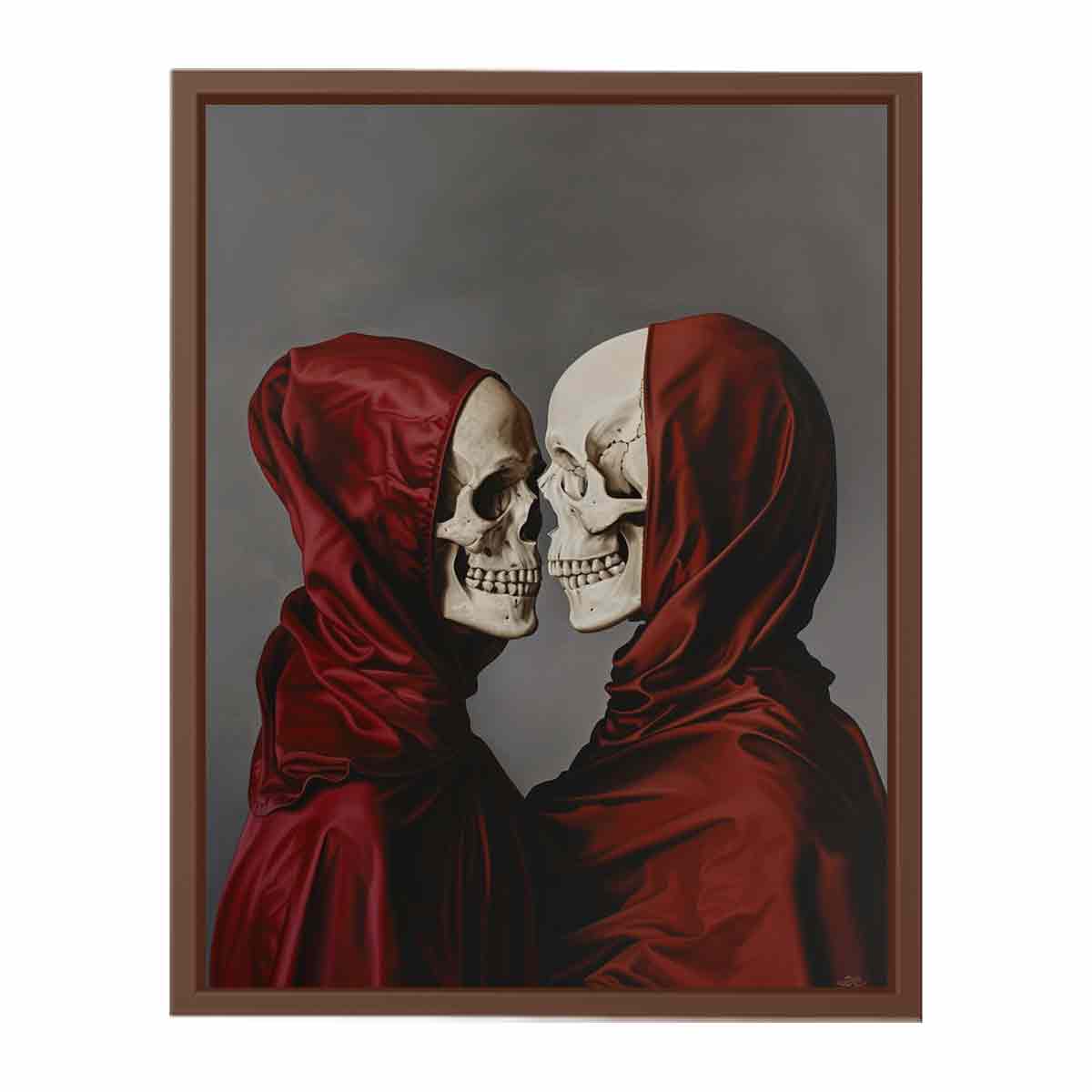 Eye Contact  Skull Canvas Art Print-6