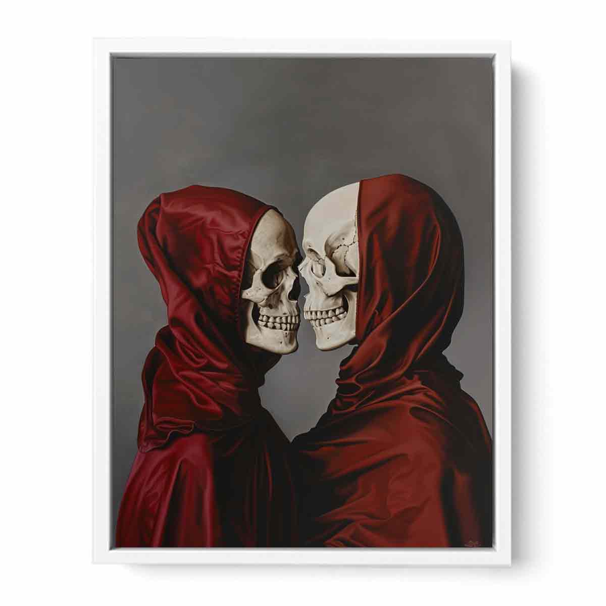 Eye Contact  Skull Canvas Art Print-5