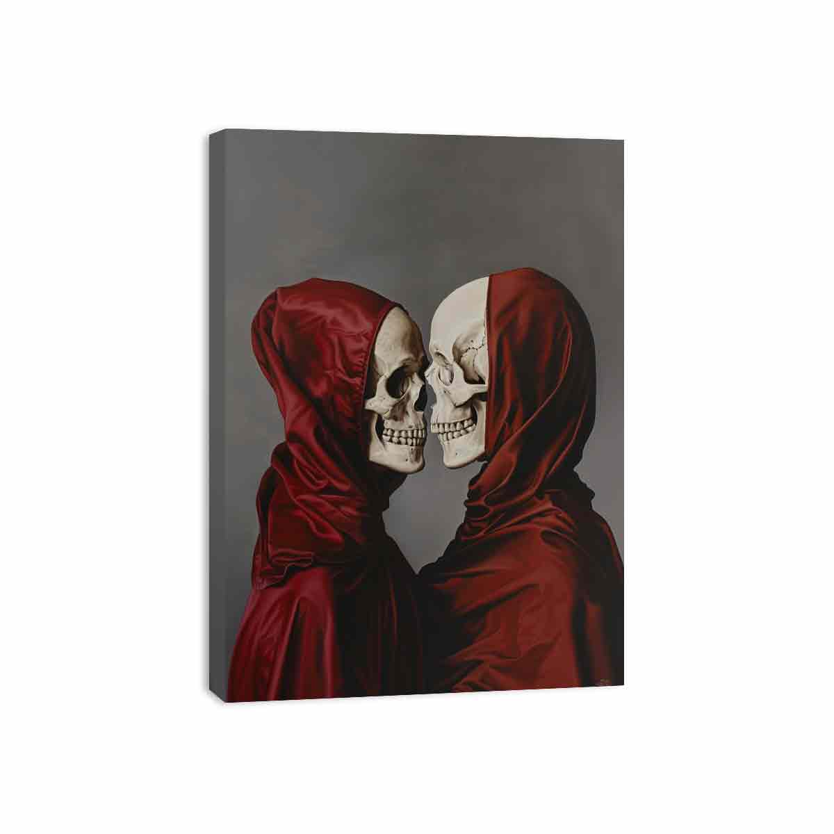 Eye Contact  Skull Canvas Art Print-3