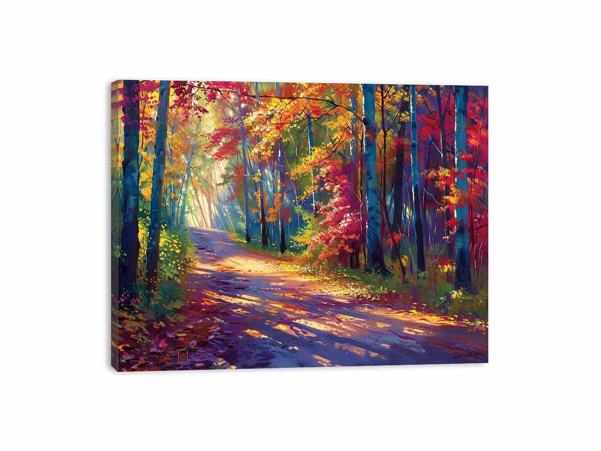 Autumn Trees Canvas Art Print-3