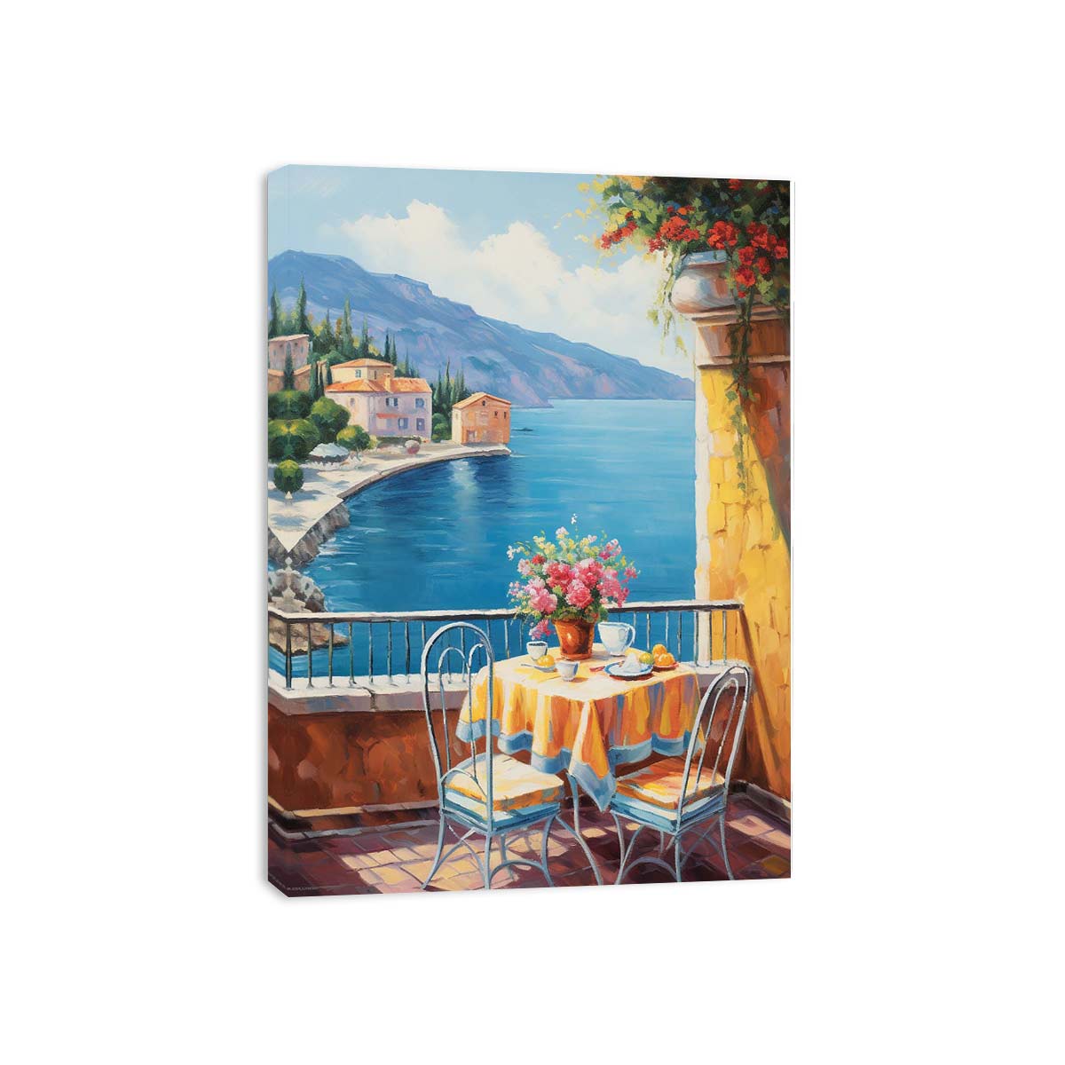Mediterranean Art Painting  Canvas Art Print-3