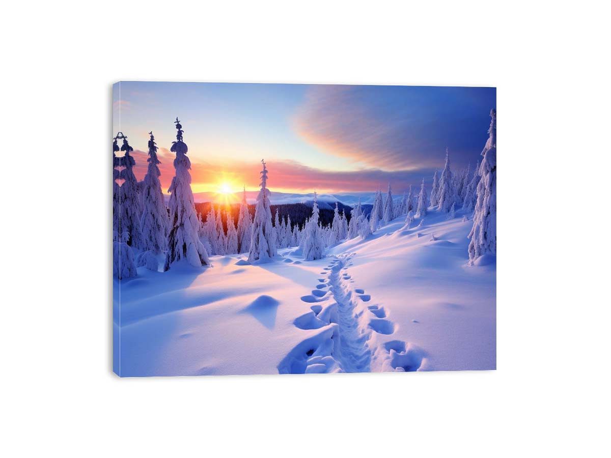 Sunrise in Switzerland Canvas Art Print-3