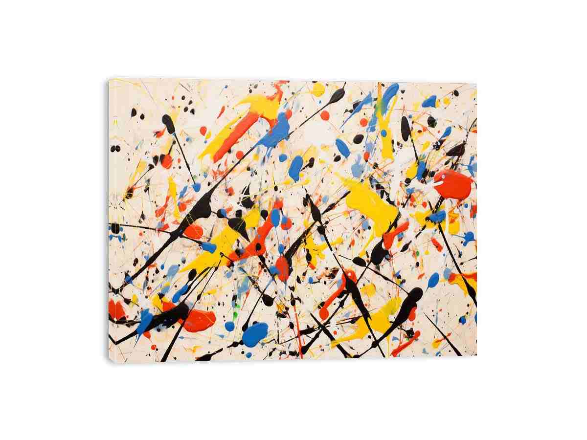 Jackson Pollock Inspired Drop painting  Canvas Art Print-3
