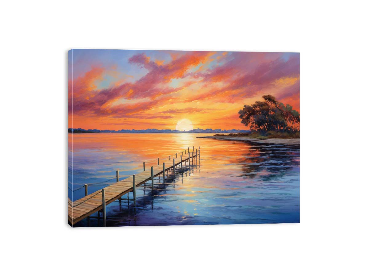 Jetty Sunset  Canvas Painting-3