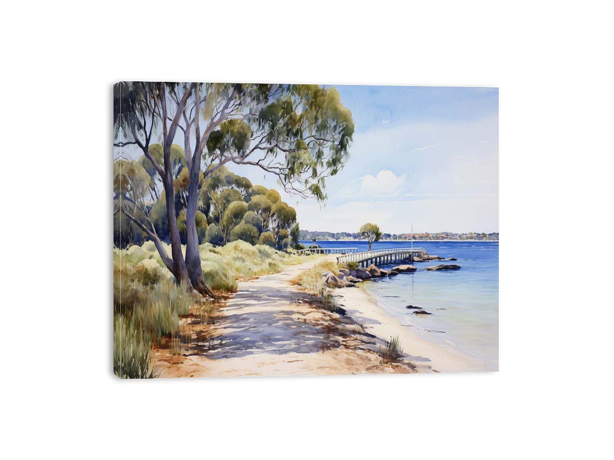 Isolated Beach Walk Art Canvas Art Print-3