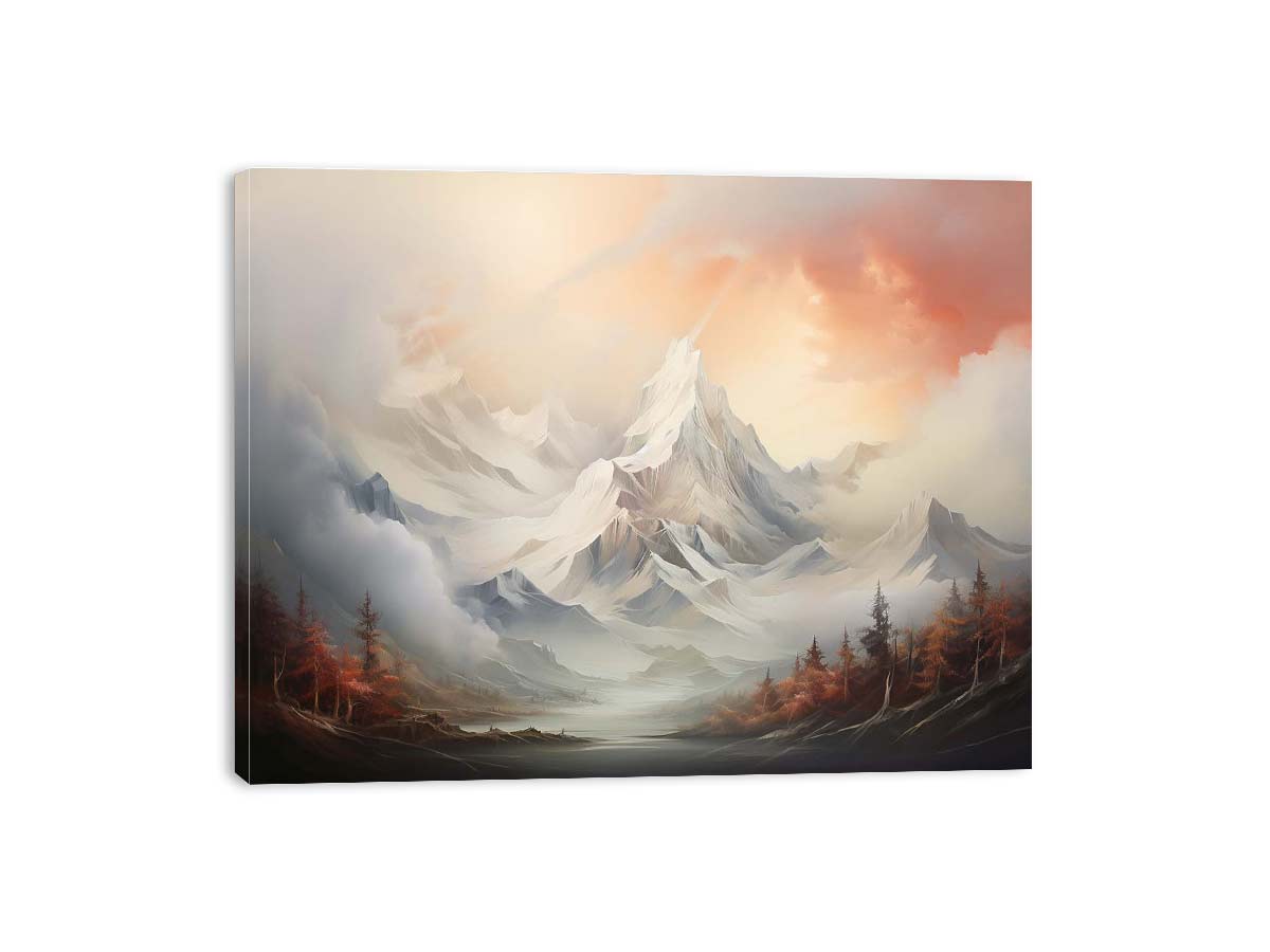 White Mountian  Canvas Art Print-3