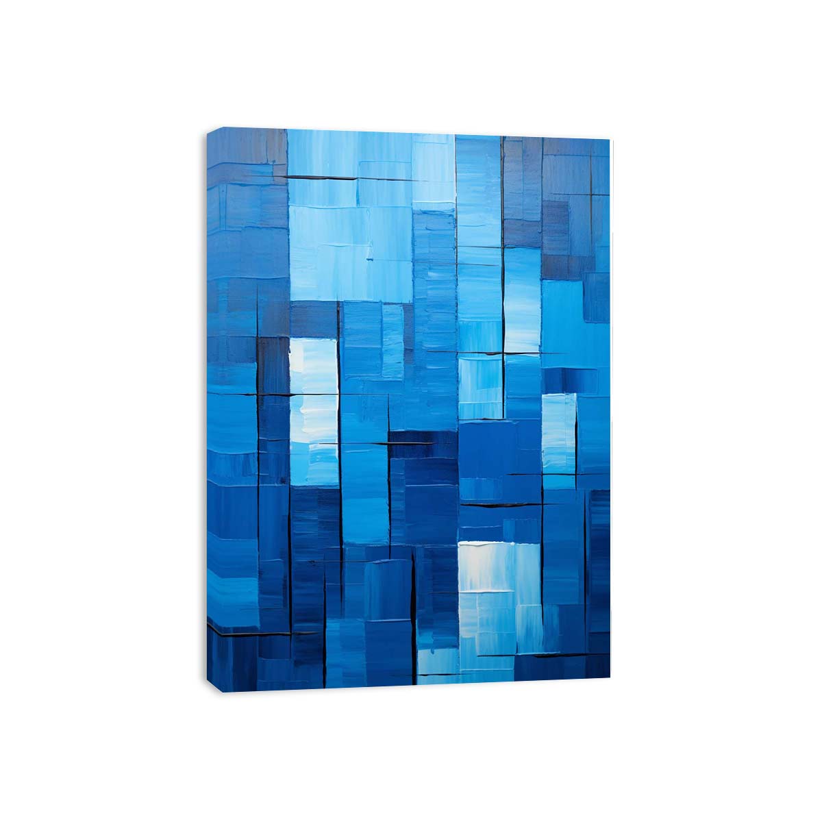 High End Modern Blue Art  Canvas painting  Print-3