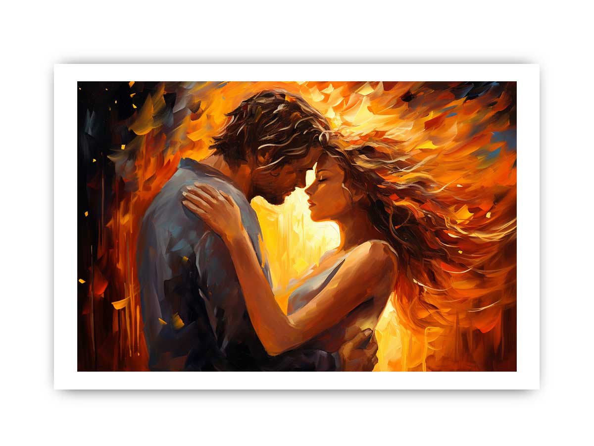 In Love Couple Art  Canvas  Painting Print-8
