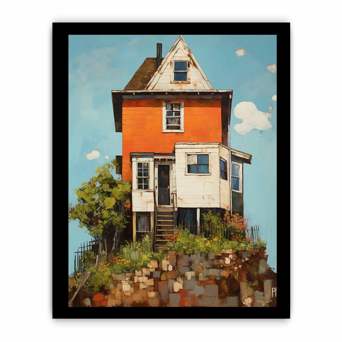 vinatge House Art Canvas Painitng Print Poster-7