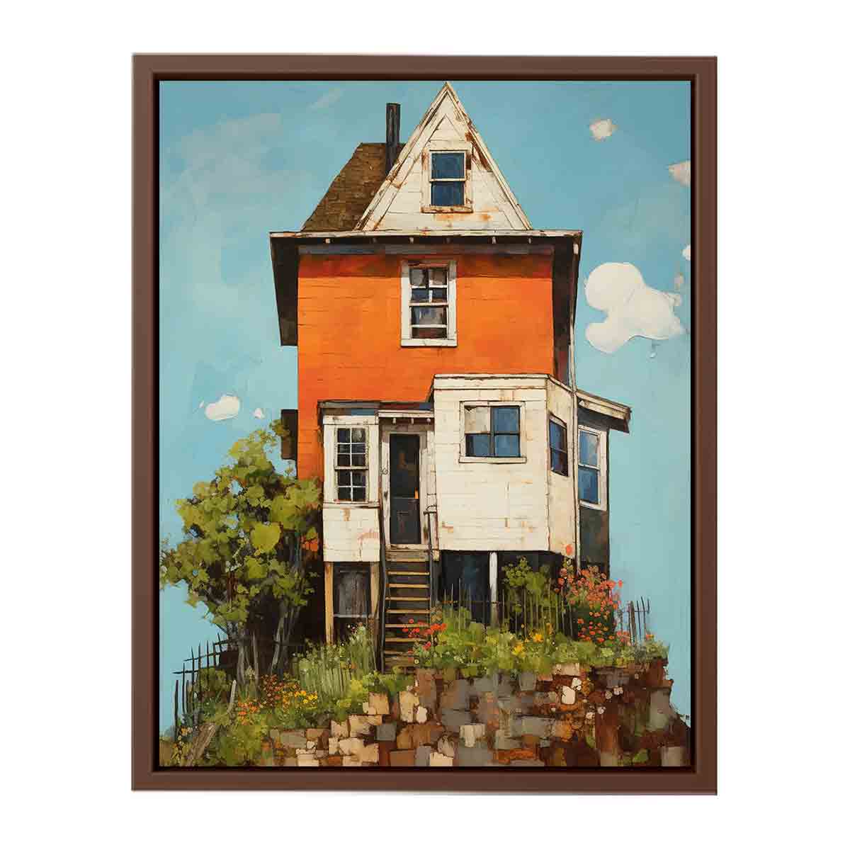 vinatge House Art Canvas Painitng Print Poster-6