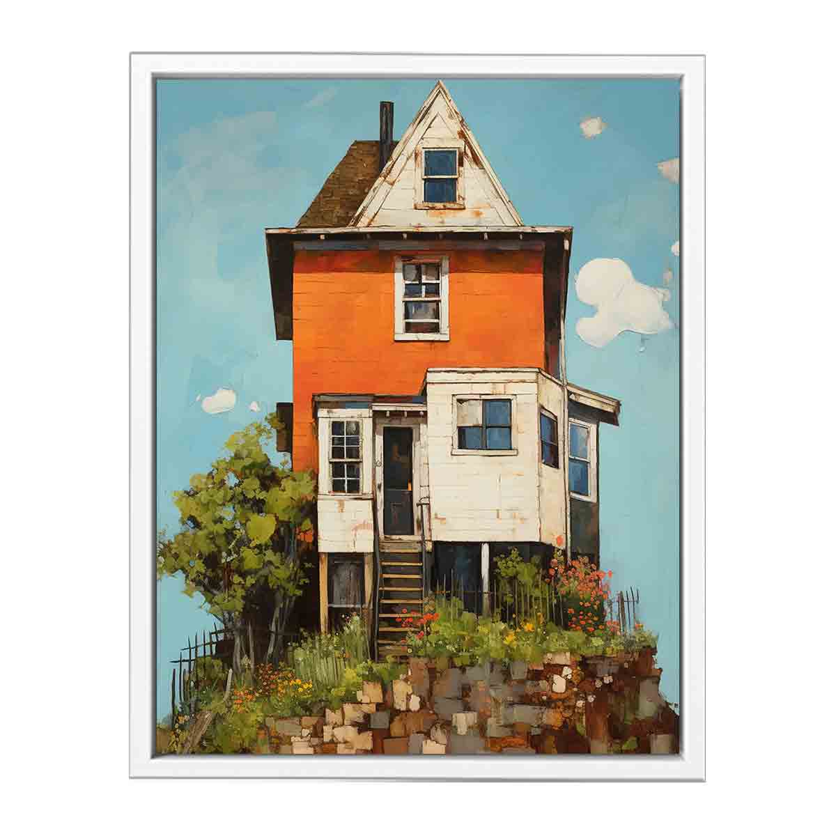 vinatge House Art Canvas Painitng Print Poster-5
