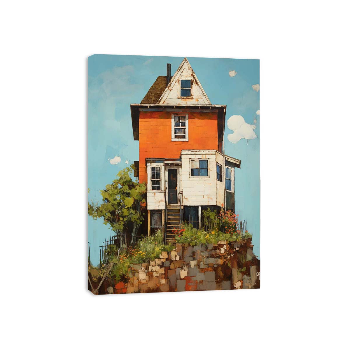 vinatge House Art Canvas Painitng Print Poster-3