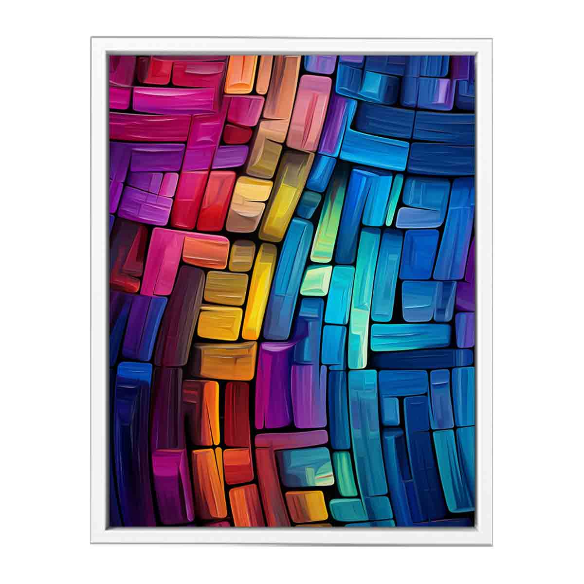 Office Abstract  Blue Artwork Canvas Art Print-5