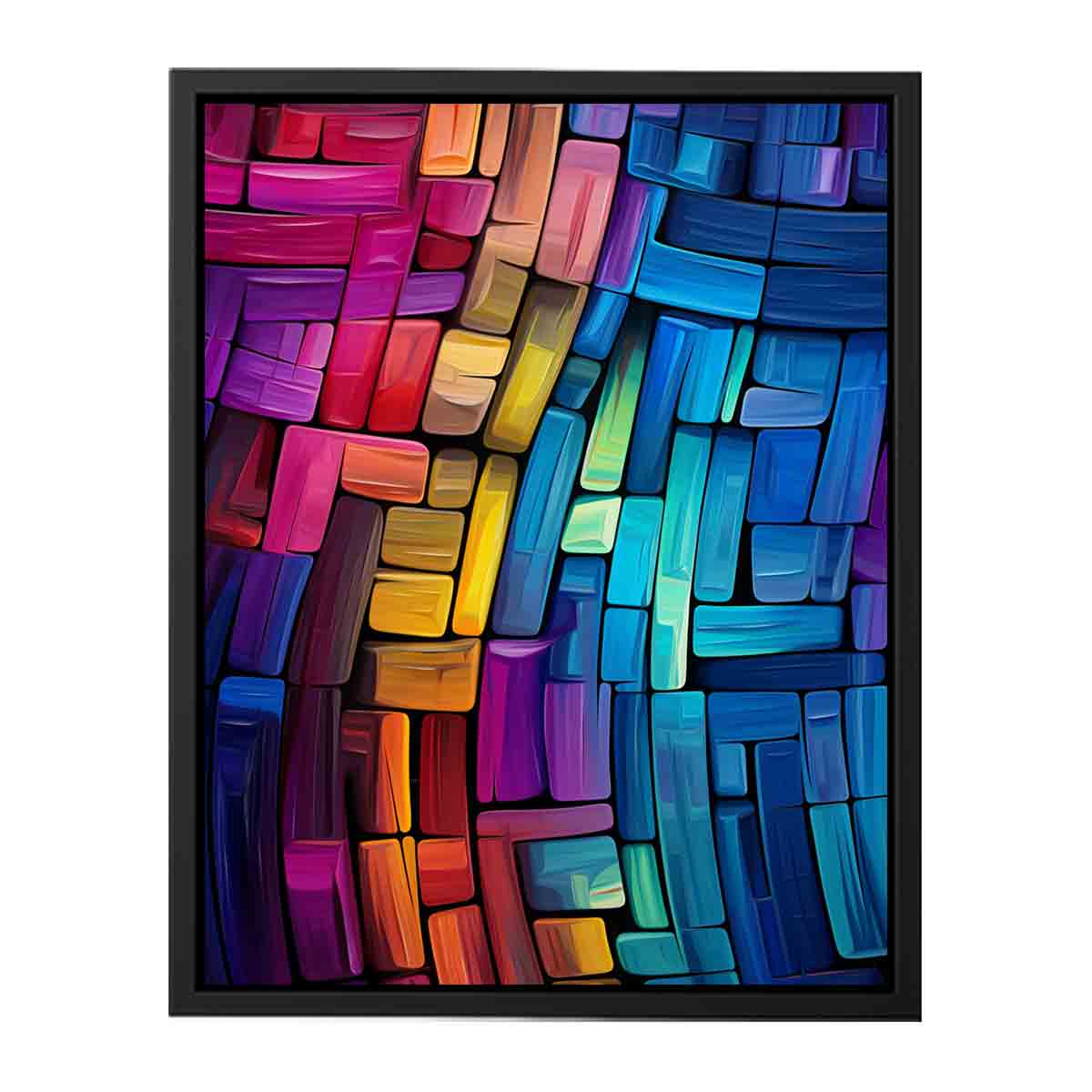 Office Abstract  Blue Artwork Canvas Art Print-4