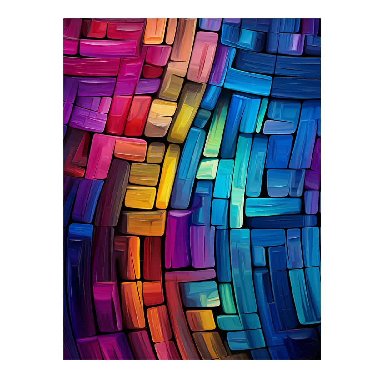 Office Abstract  Blue Artwork Canvas Art Print-0