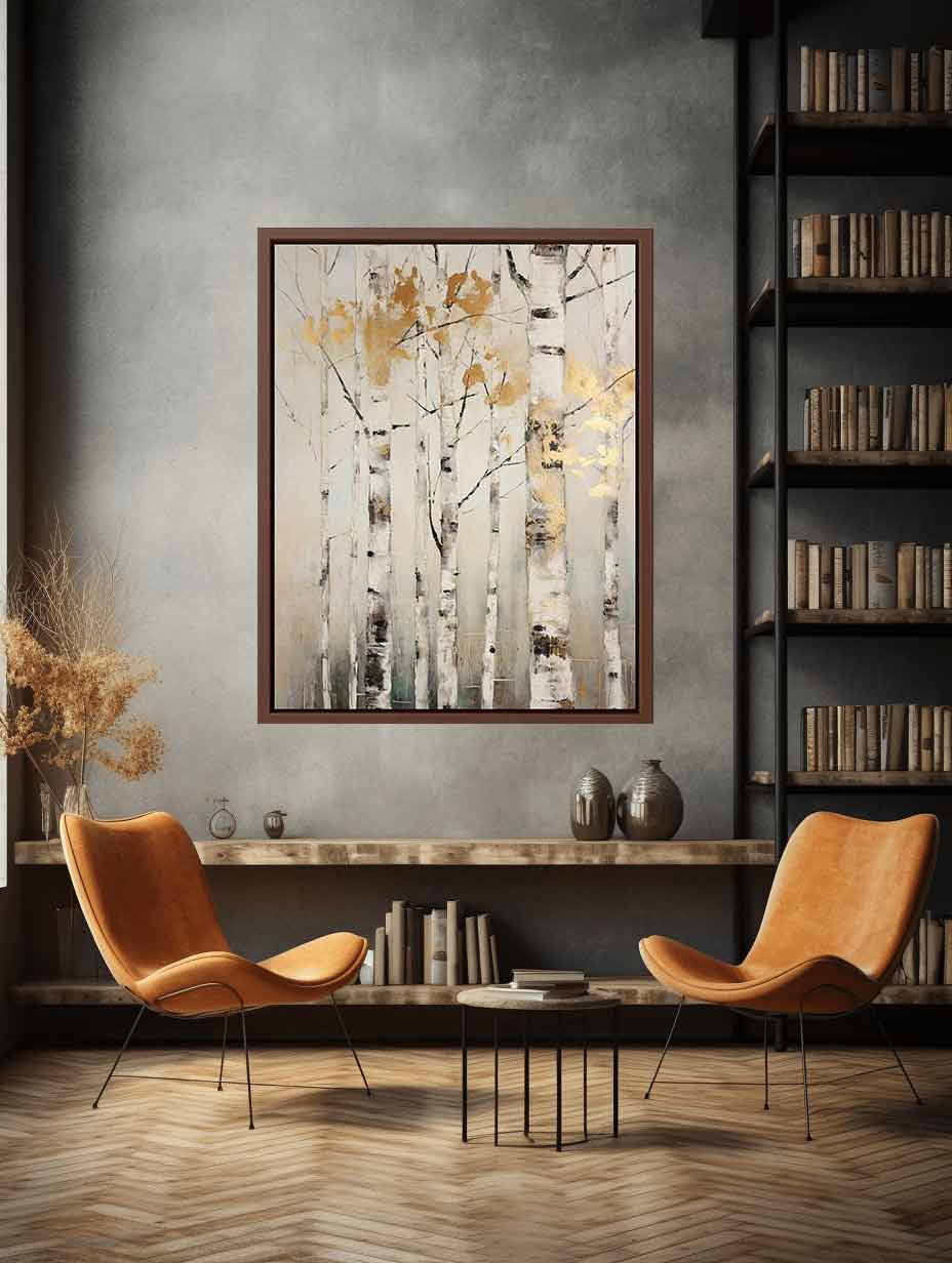 Birch Tree Art  Canvas Painitng Print-2