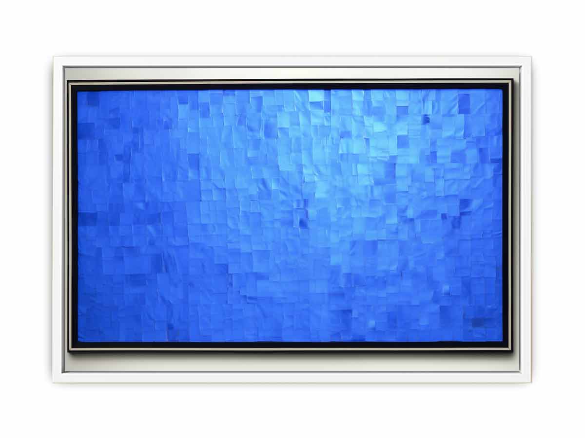 Blue Squares Painting on Canvas-5