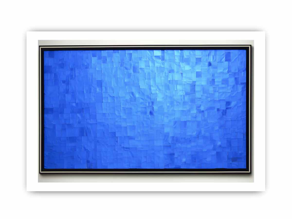 Blue Squares Painting on Canvas-8