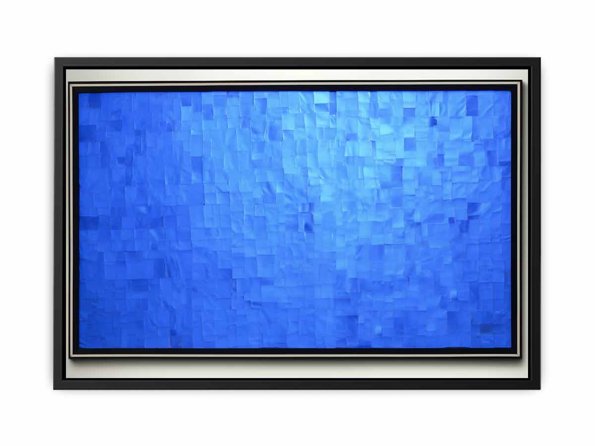 Blue Squares Painting on Canvas-4