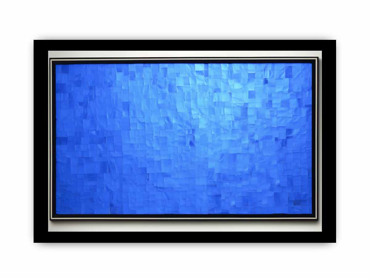 Blue Squares Painting on Canvas-7