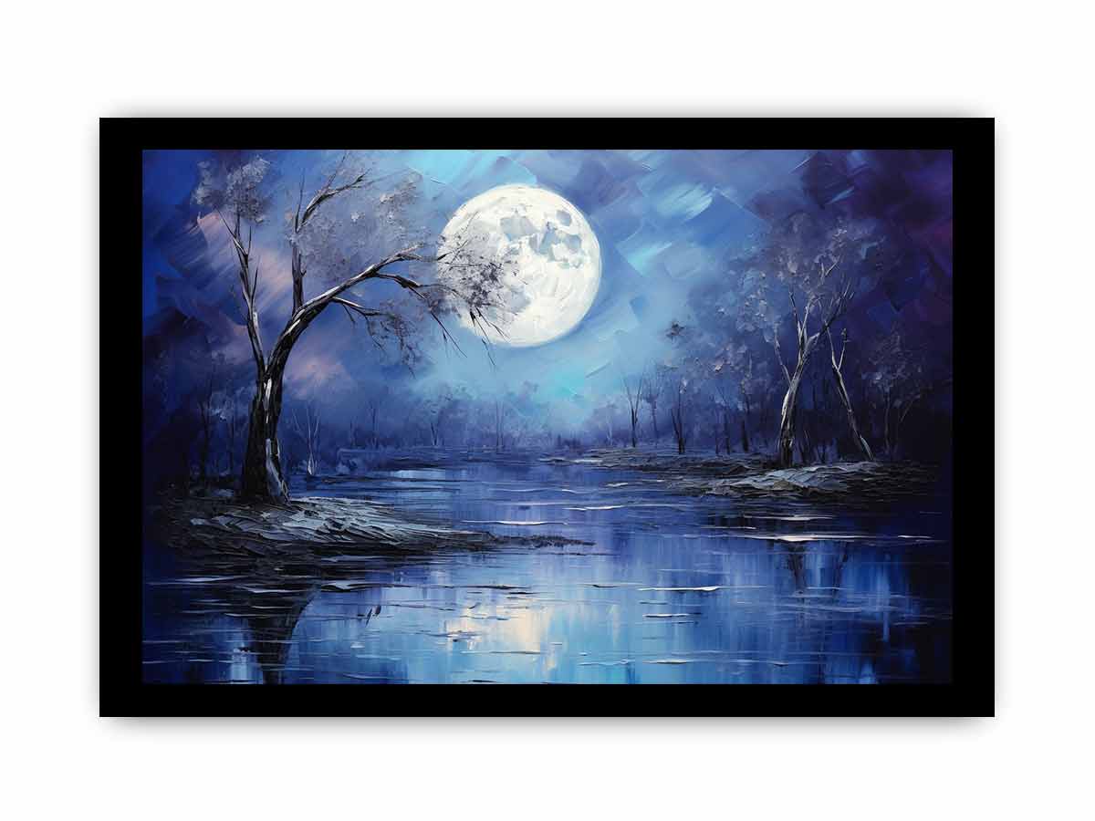 Moonlight Oil Painting & Canvas Art Print-7