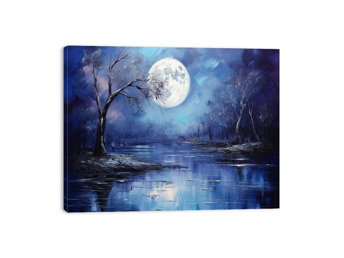 Moonlight Oil Painting & Canvas Art Print-3
