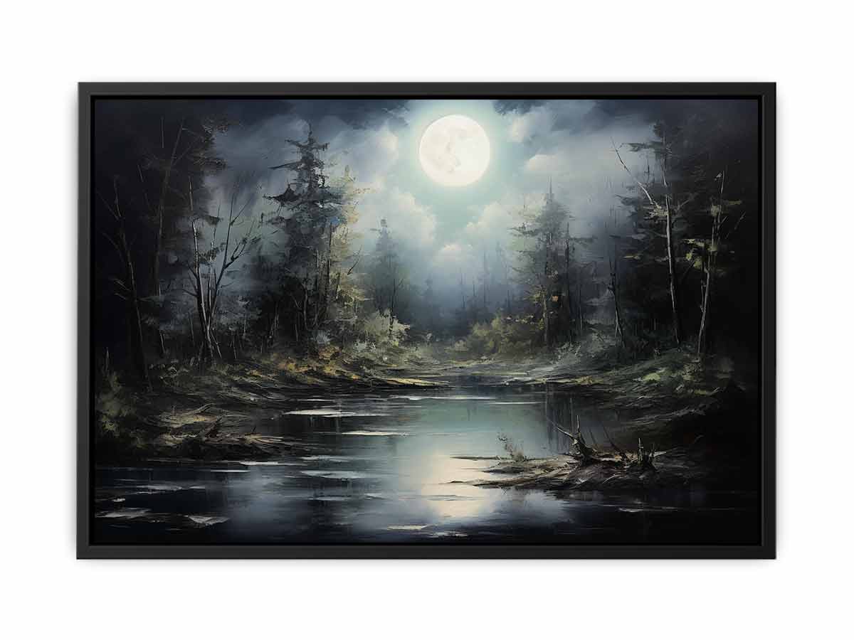 Moonlight  Landscape Canvas Painting & Print-4