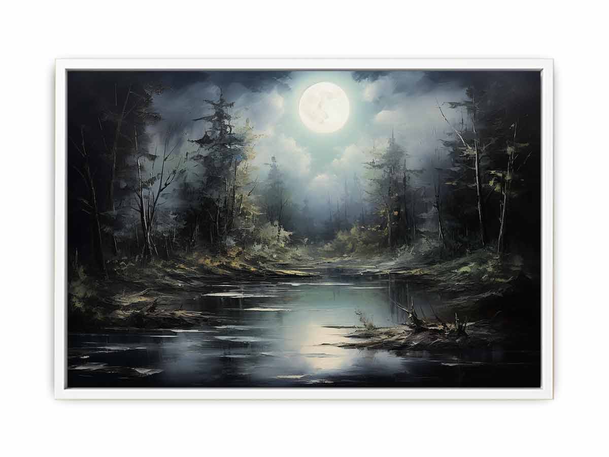 Moonlight  Landscape Canvas Painting & Print-5